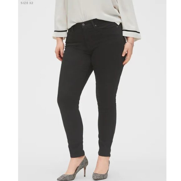 NWT Banana RepF Mid Rise Fade Resist Skinny Jean 28 6 Black F 232 - Picture 4 of 5